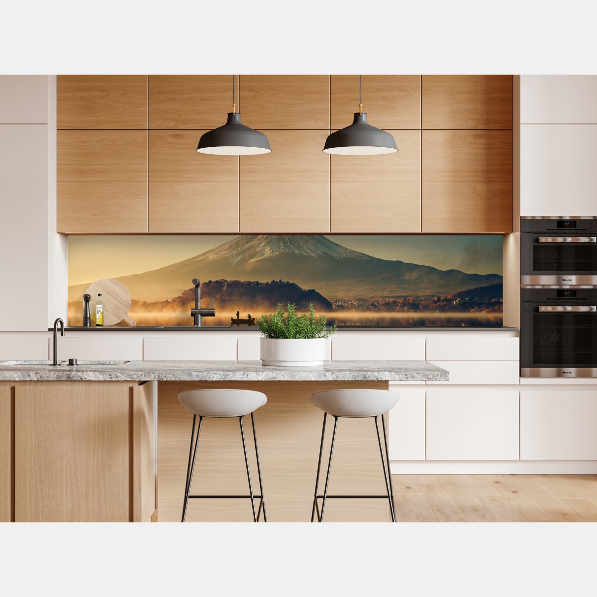 Naklejka repozycjonowalna wschód słońca nad Mount Fuji nad jeziorem Kawaguchiko – Wallissimo® Naklejka repozycjonowalna wschód słońca nad Mount Fuji nad jeziorem Kawaguchiko – Wallissimo®