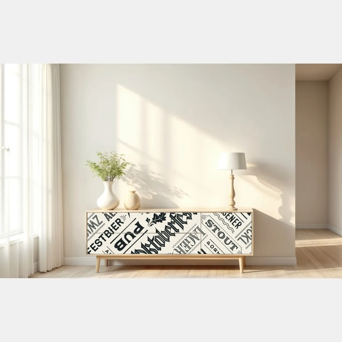 Naklejka repozycjonowalna vintage wzór etykiet piwnych – Wallissimo® Naklejka repozycjonowalna vintage wzór etykiet piwnych – Wallissimo®