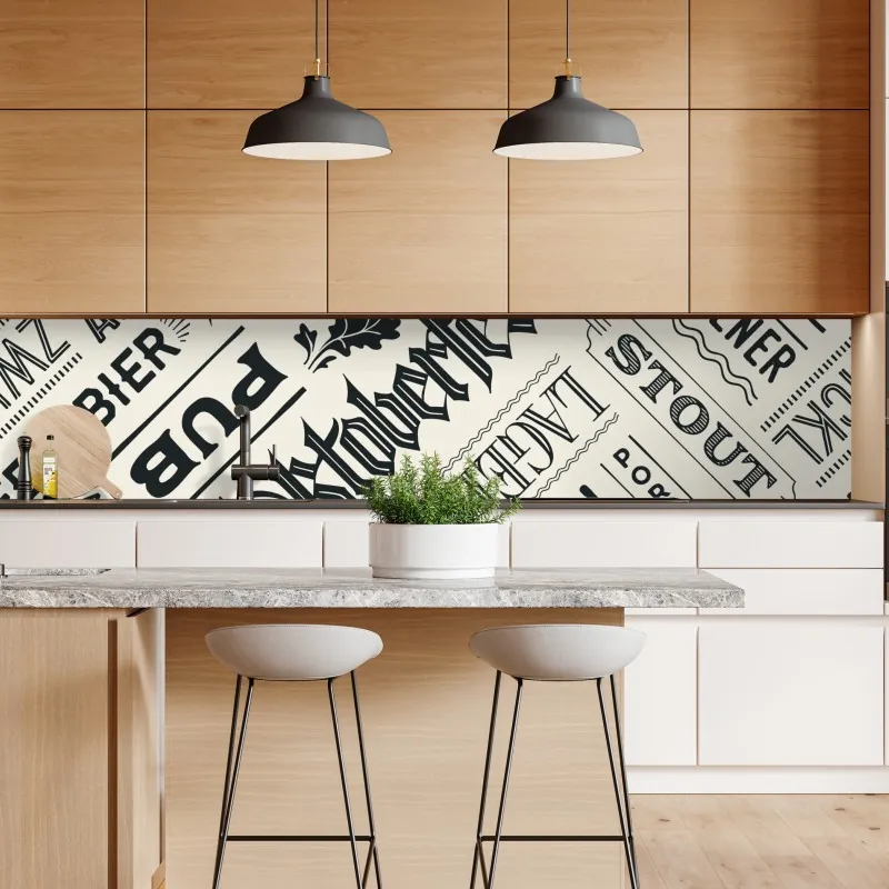Naklejka repozycjonowalna vintage wzór etykiet piwnych – Wallissimo® Naklejka repozycjonowalna vintage wzór etykiet piwnych – Wallissimo®