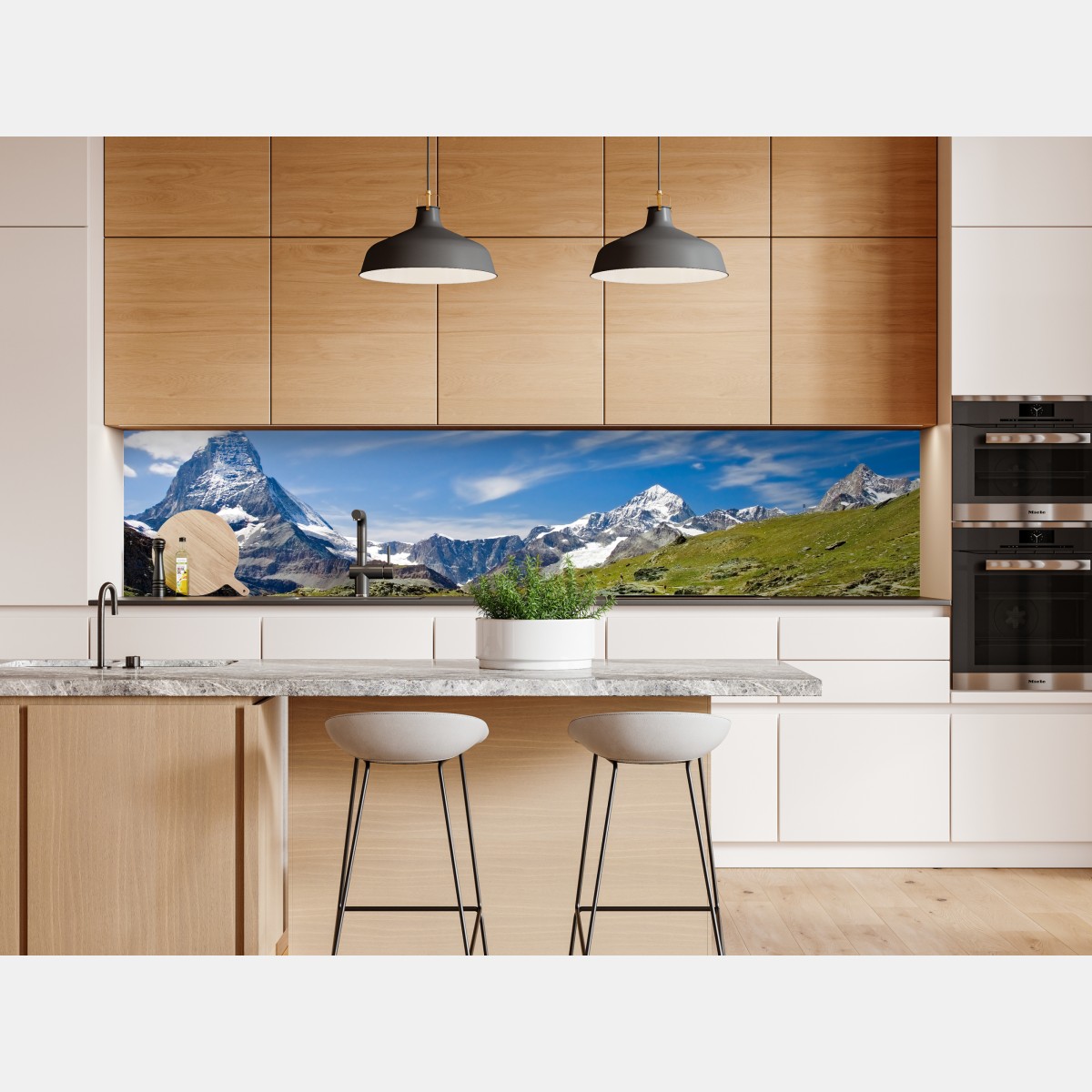 Naklejka repozycjonowalna alpejskie jezioro z odbiciem gór – Wallissimo® Naklejka repozycjonowalna alpejskie jezioro z odbiciem gór – Wallissimo®