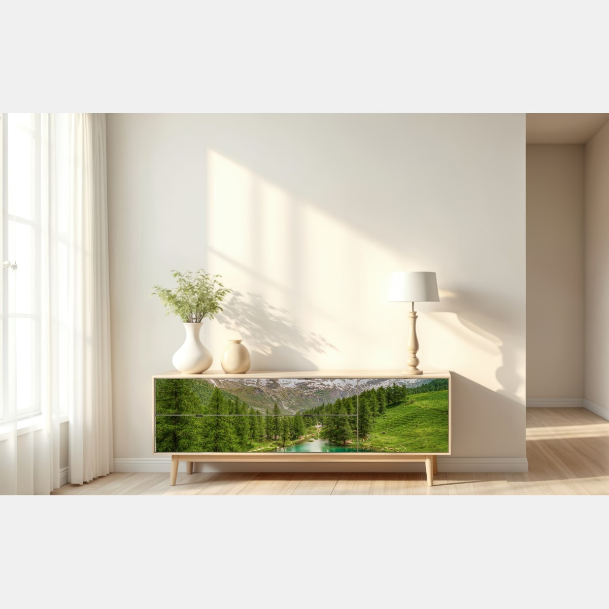 Naklejka repozycjonowalna turkusowe jezioro alpejskie w pobliżu Cervinia – Wallissimo® Naklejka repozycjonowalna turkusowe jezioro alpejskie w pobliżu Cervinia – Wallissimo®