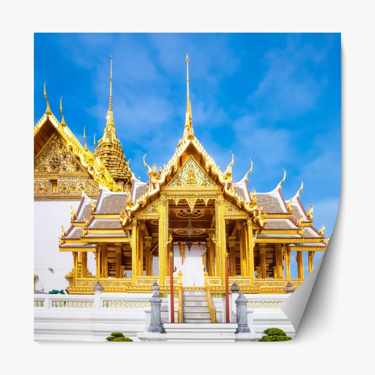 Naklejka repozycjonowalna złoty pawilon w Grand Palace, Bangkok – Wallissimo® Naklejka repozycjonowalna złoty pawilon w Grand Palace, Bangkok – Wallissimo®