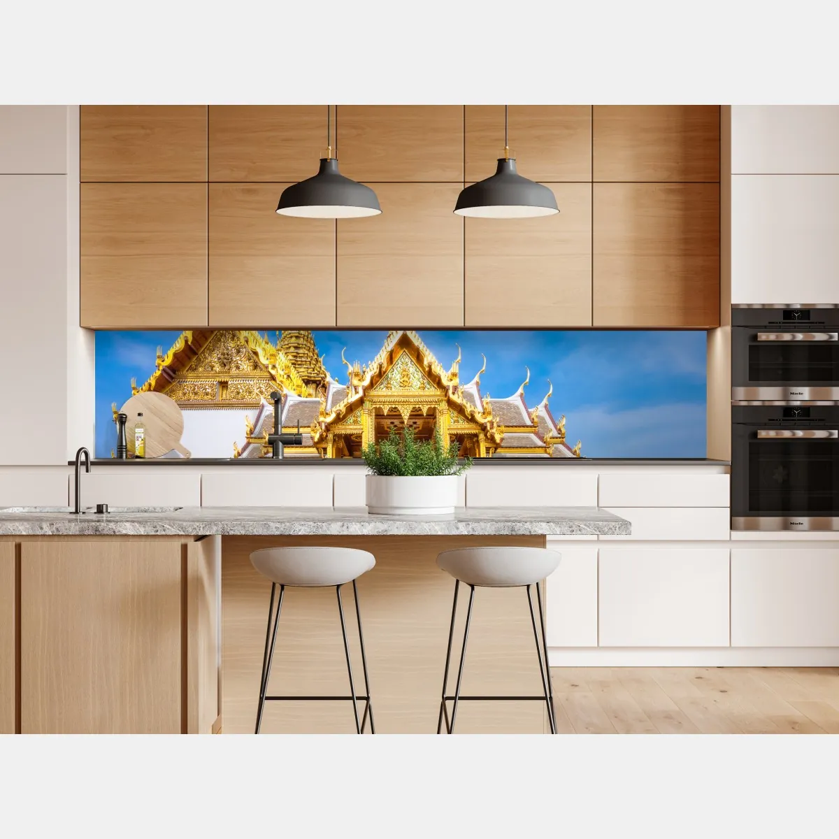 Naklejka repozycjonowalna złoty pawilon w Grand Palace, Bangkok – Wallissimo® Naklejka repozycjonowalna złoty pawilon w Grand Palace, Bangkok – Wallissimo®