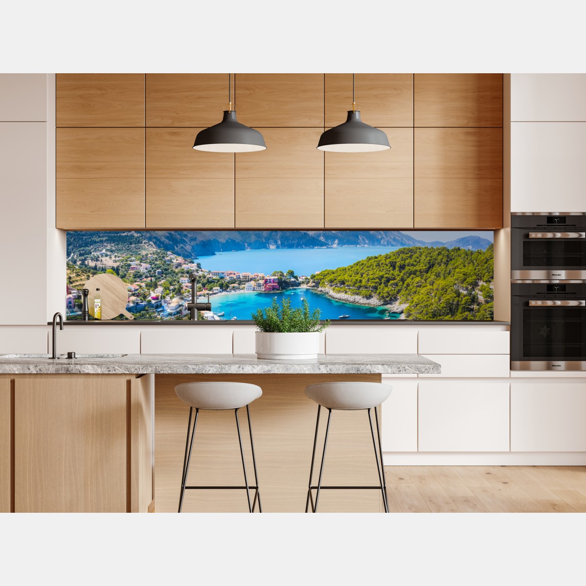 Naklejka repozycjonowalna słoneczna zatoka z turkusową wodą – Wallissimo® Naklejka repozycjonowalna słoneczna zatoka z turkusową wodą – Wallissimo®