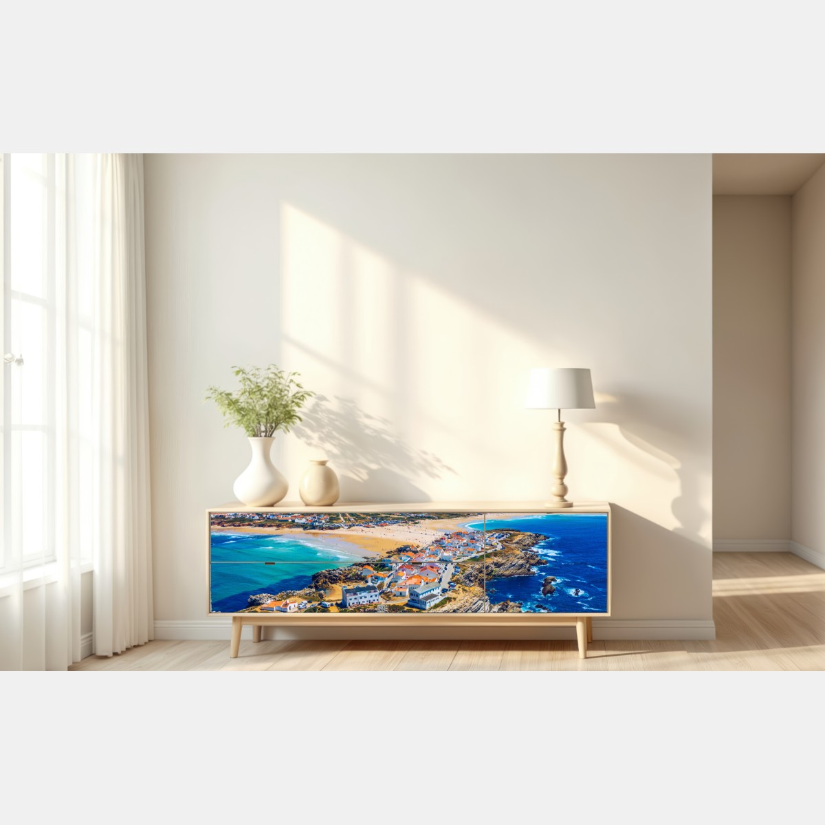 Naklejka repozycjonowalna Baleal wyspa i wybrzeże, Portugalia widok z lotu ptaka – Wallissimo® Naklejka repozycjonowalna Baleal wyspa i wybrzeże, Portugalia widok z lotu ptaka – Wallissimo®