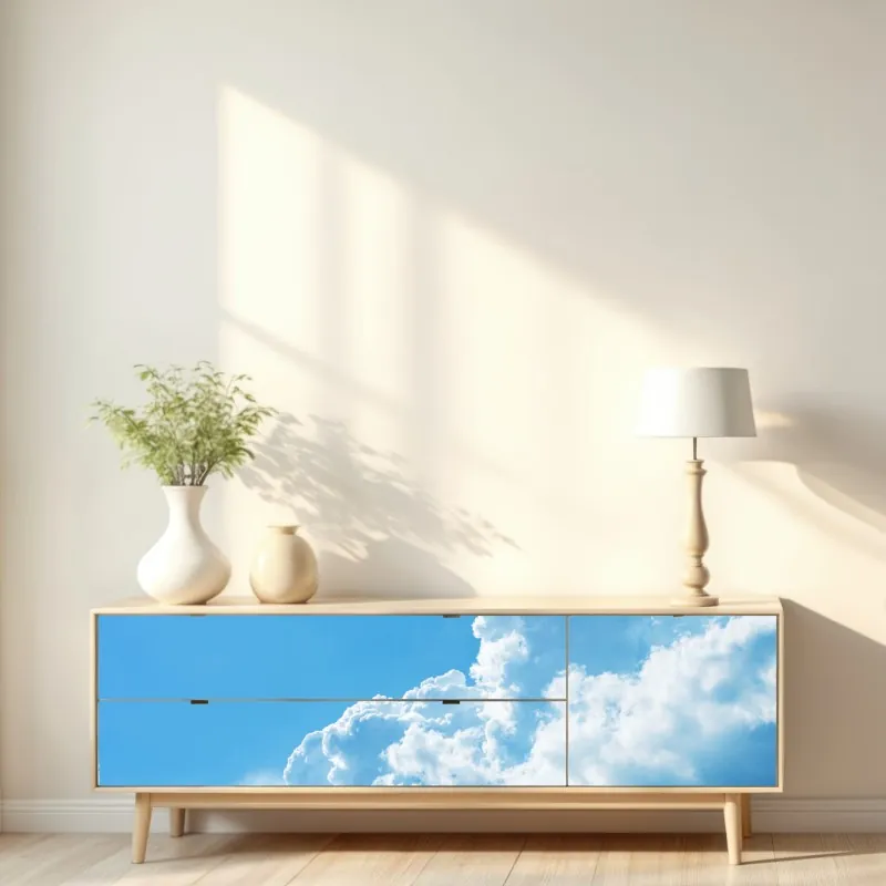 Naklejka repozycjonowalna słoneczny taras nad Morzem Śródziemnym – Wallissimo®