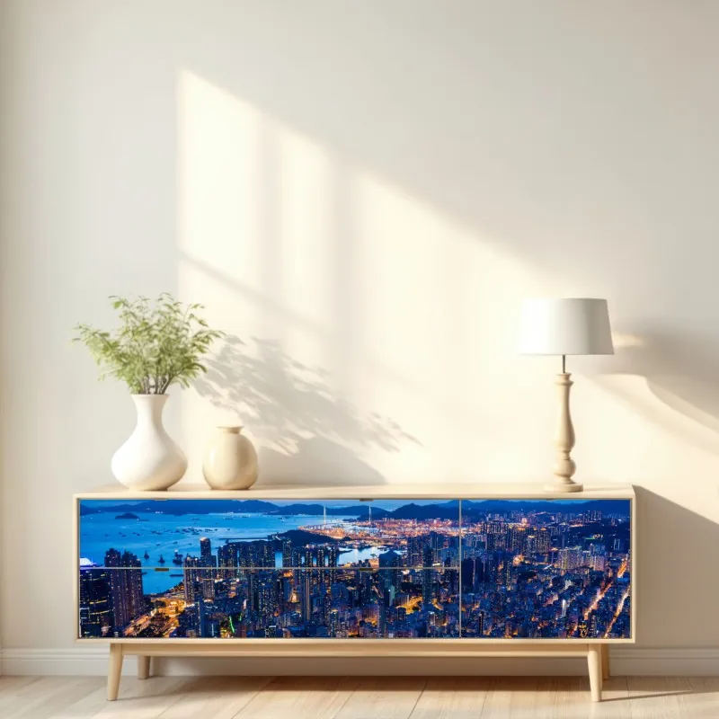 Naklejka repozycjonowalna Pawilon Tengwang o wschodzie słońca – Wallissimo®