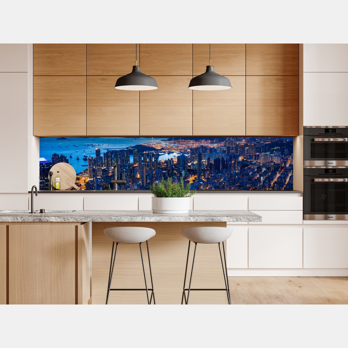 Naklejka repozycjonowalna Hongkong panorama nocna nad Mong Kok – Wallissimo® Naklejka repozycjonowalna Hongkong panorama nocna nad Mong Kok – Wallissimo®