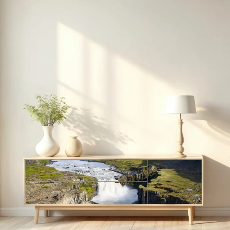 Naklejka repozycjonowalna Lindos: akropol nad białą wioską, Rodos – Wallissimo®