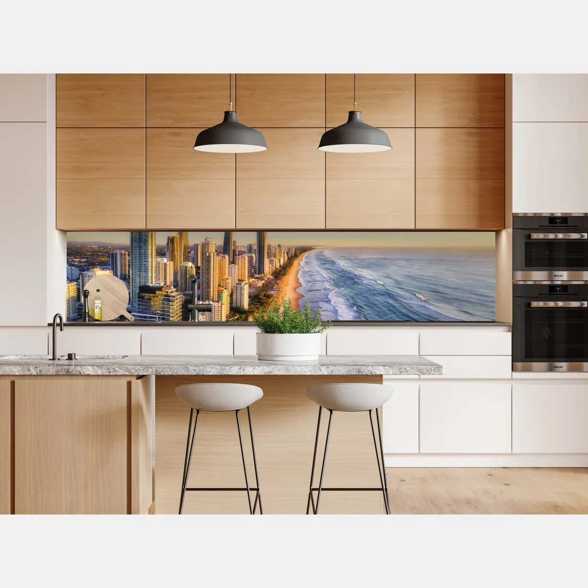 Naklejka repozycjonowalna wschód słońca nad Surfers Paradise – Wallissimo® Naklejka repozycjonowalna wschód słońca nad Surfers Paradise – Wallissimo®