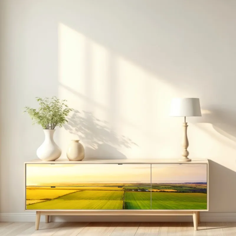 Naklejka repozycjonowalna delikatne różowe anemony i niebieski motyl – Wallissimo®