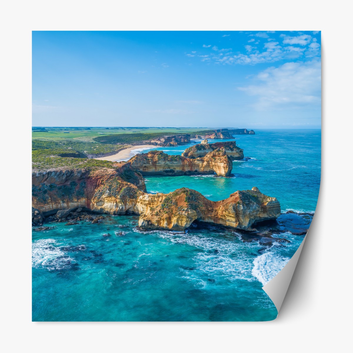 Repositionable sticker Great Ocean Road coastal panorama
