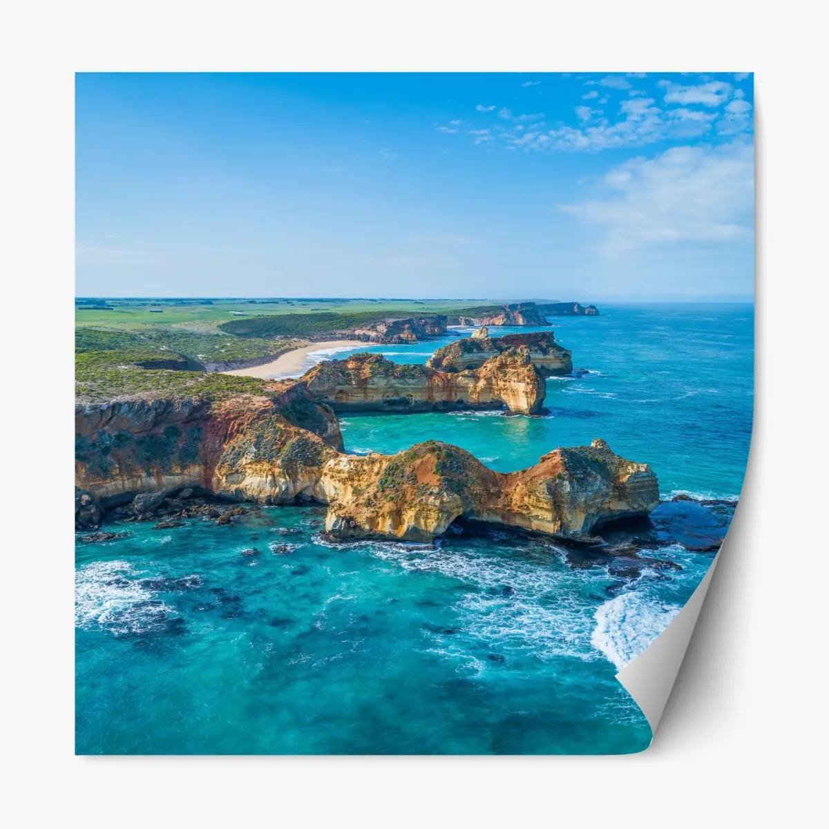 Naklejka repozycjonowalna Great Ocean Road nadmorska panorama – Wallissimo® Naklejka repozycjonowalna Great Ocean Road nadmorska panorama – Wallissimo®