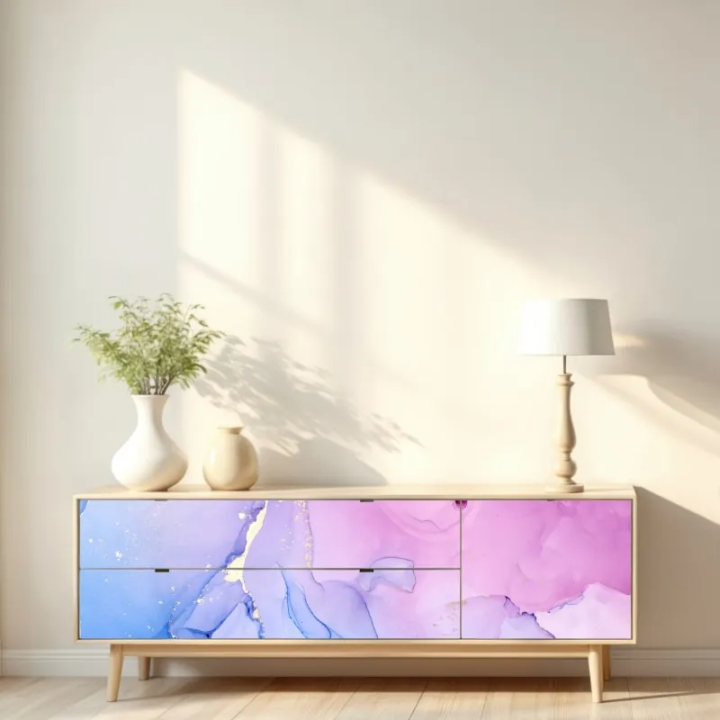 Naklejka repozycjonowalna różowo-niebieski marmur abstrakcyjny – Wallissimo® Naklejka repozycjonowalna różowo-niebieski marmur abstrakcyjny – Wallissimo®