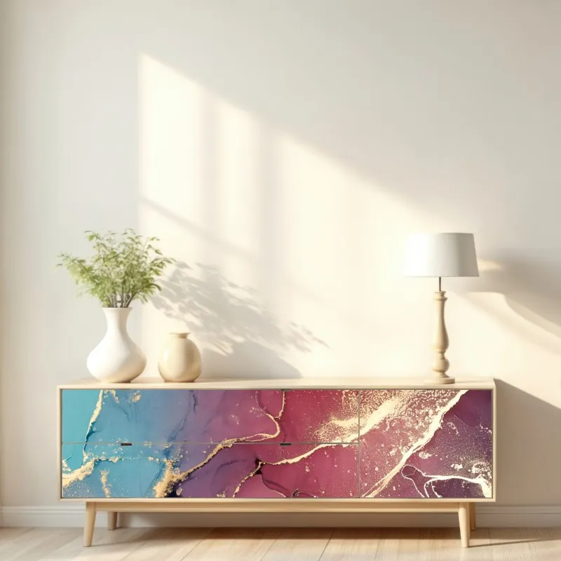 Naklejka repozycjonowalna nieskończone czerwone róże – Wallissimo®