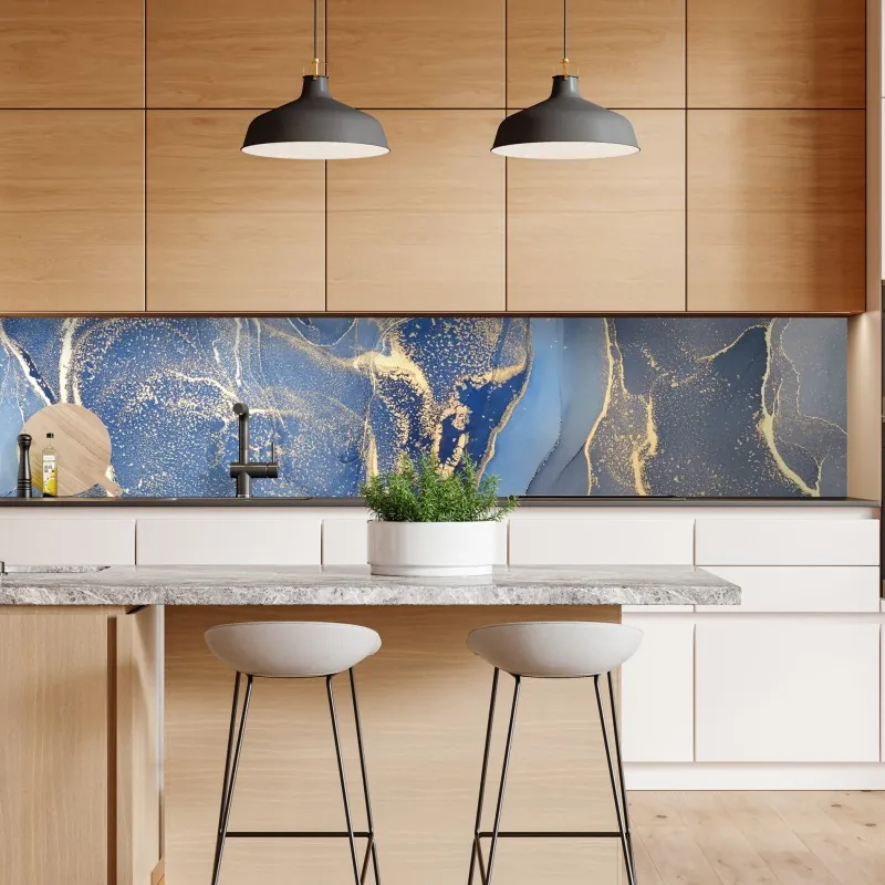 Naklejka repozycjonowalna gwiaździsta Droga Mleczna nad lasem – Wallissimo®