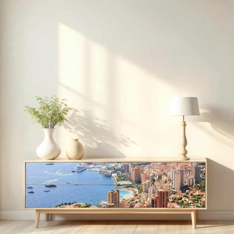 Naklejka repozycjonowalna żywy warstwowy gradient górski – Wallissimo®