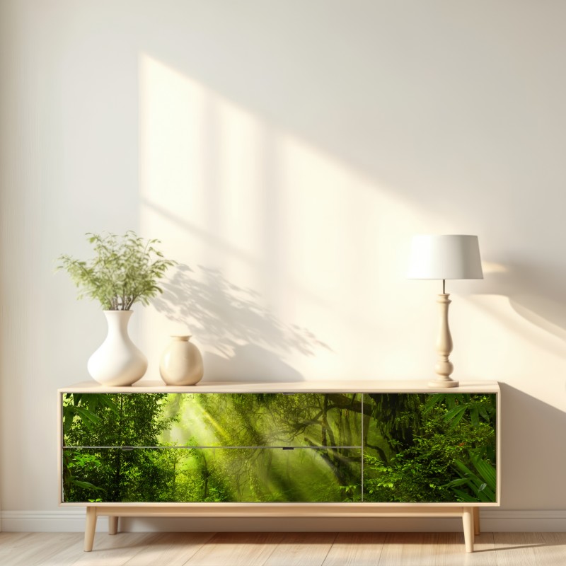 Naklejka repozycjonowalna słoneczna leśna ścieżka – Wallissimo® Naklejka repozycjonowalna słoneczna leśna ścieżka – Wallissimo®