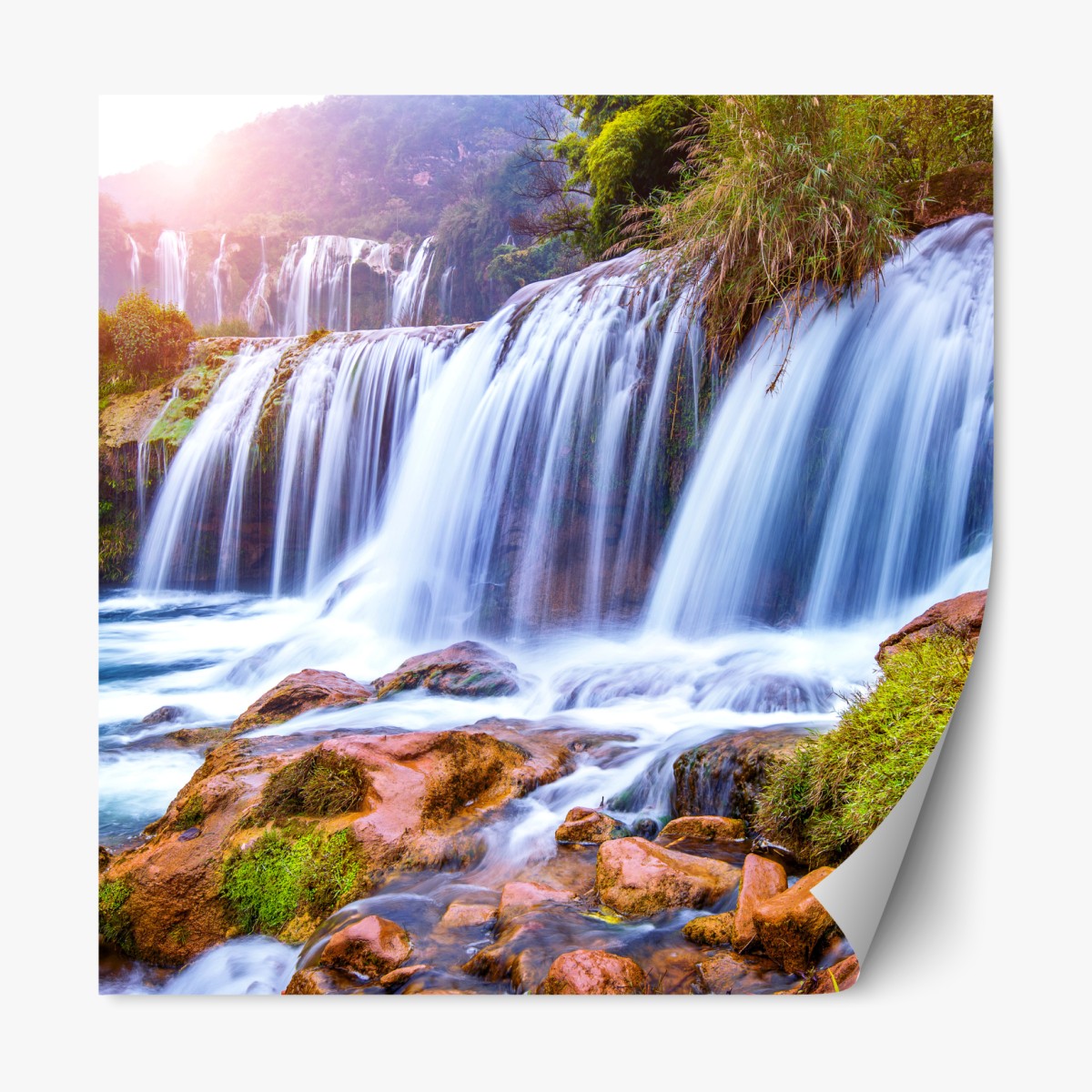 Repositionable sticker Jiulong waterfall in Luoping, China