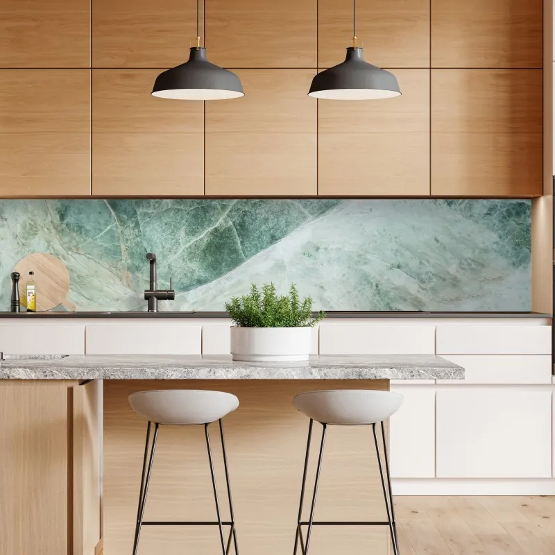 Naklejka repozycjonowalna zielona marmurowa faktura abstrakcyjna – Wallissimo® Naklejka repozycjonowalna zielona marmurowa faktura abstrakcyjna – Wallissimo®