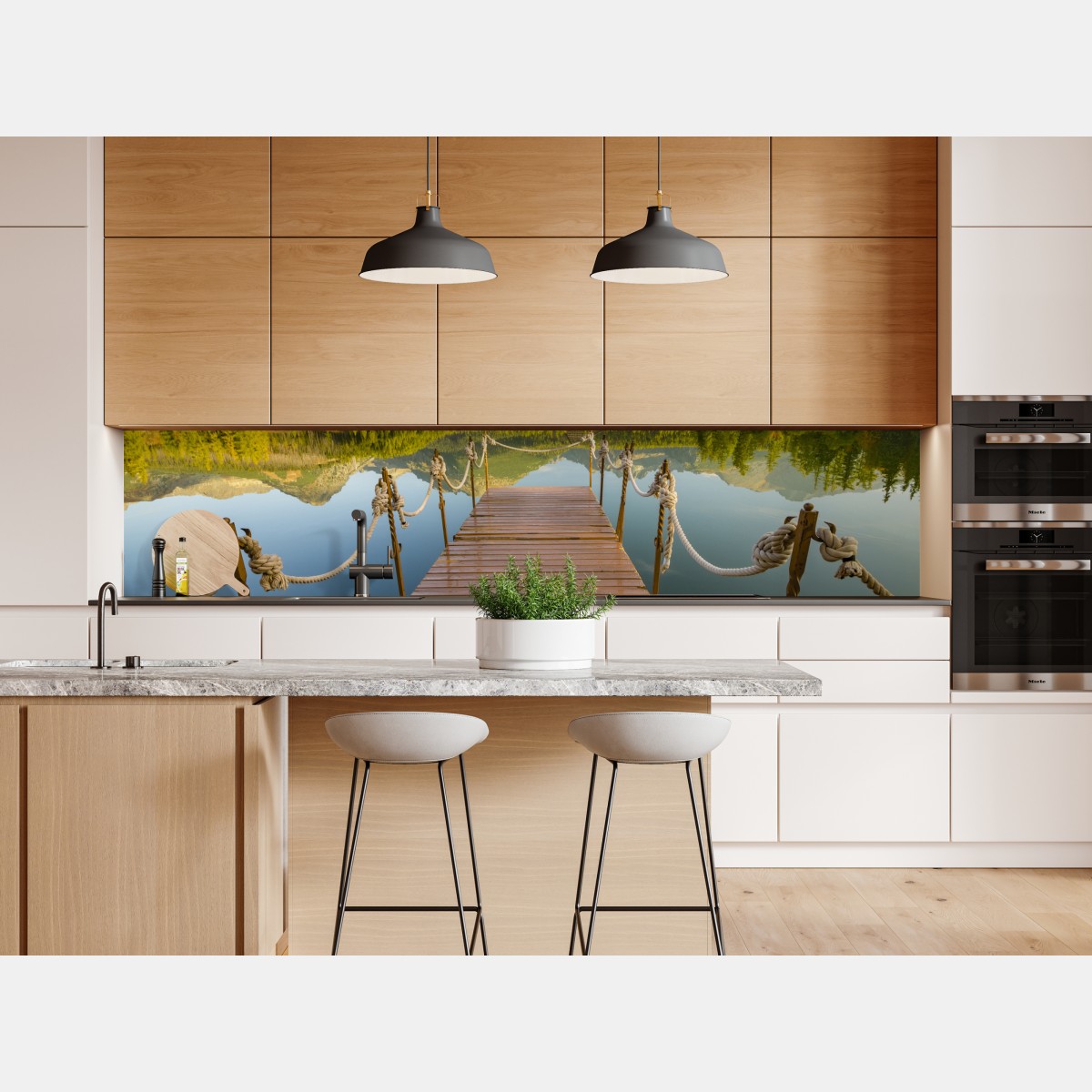 Naklejka repozycjonowalna pomost nad jeziorem Strbske Pleso – Wallissimo® Naklejka repozycjonowalna pomost nad jeziorem Strbske Pleso – Wallissimo®