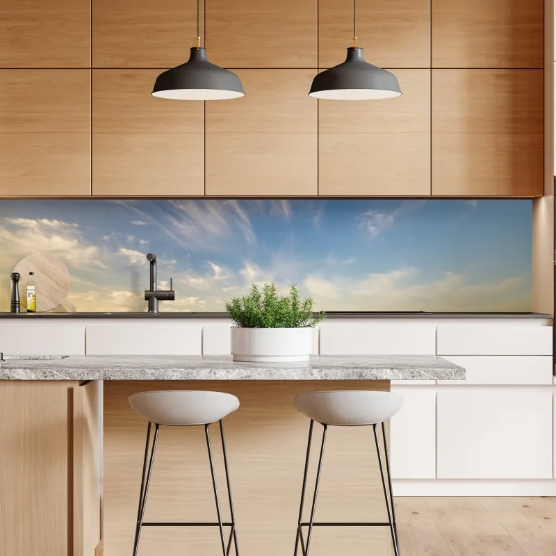 Naklejka repozycjonowalna spokojny zimowy fiord w Reine, Lofoten – Wallissimo®