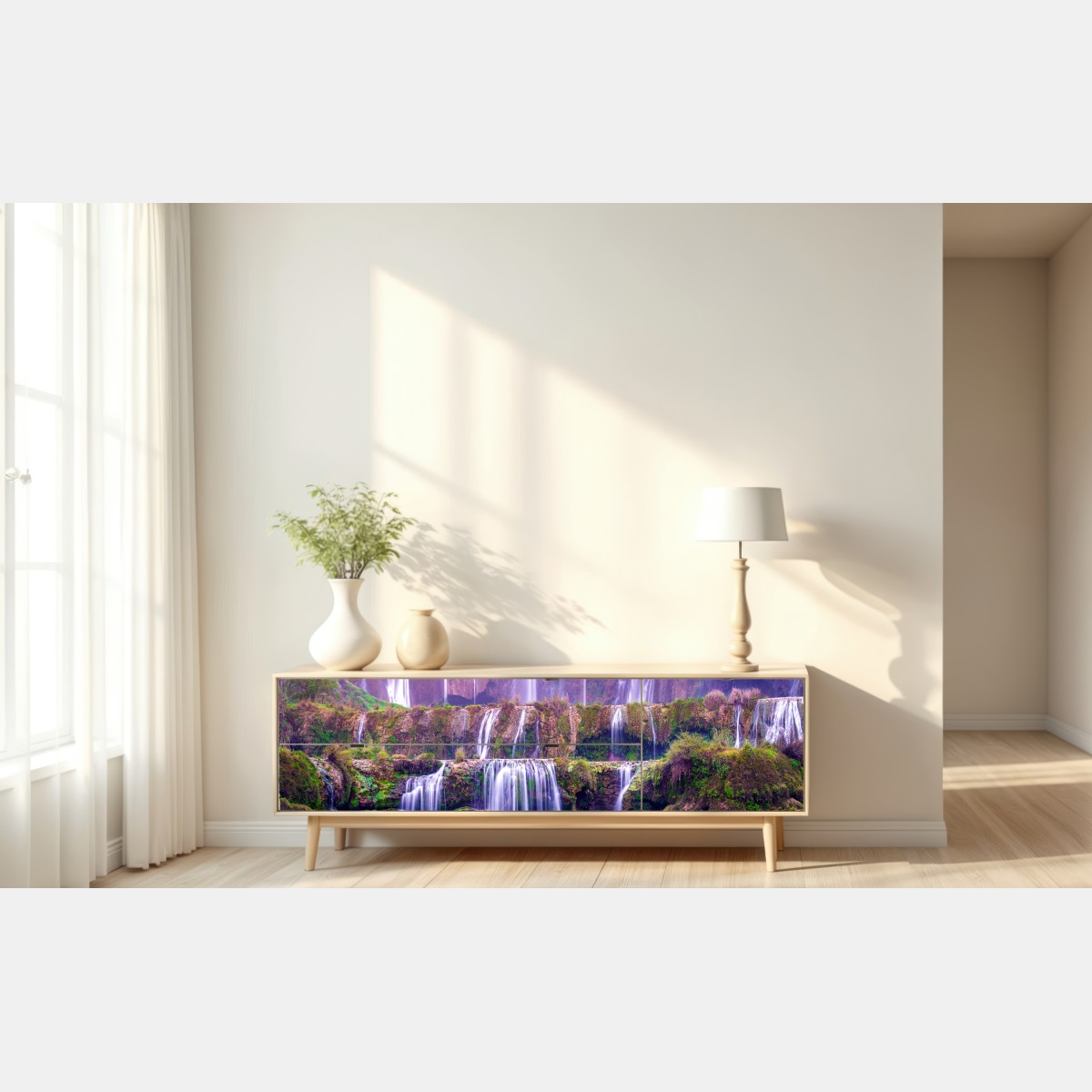 Naklejka repozycjonowalna spokojny wodospad Jiulong w Luoping, Chiny – Wallissimo® Naklejka repozycjonowalna spokojny wodospad Jiulong w Luoping, Chiny – Wallissimo®