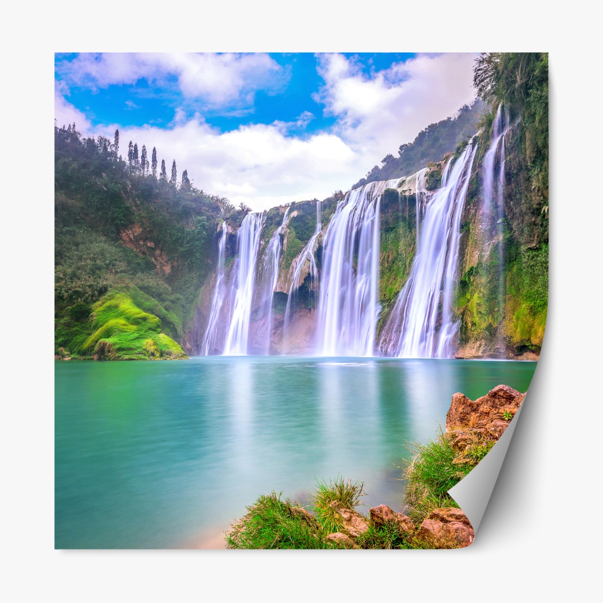 Repositionable sticker Jiulong waterfall in Luoping