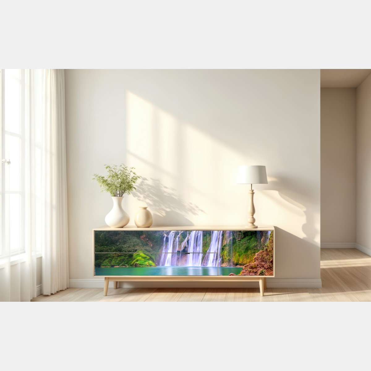 Naklejka repozycjonowalna wodospad Jiulong w Luoping – Wallissimo® Naklejka repozycjonowalna wodospad Jiulong w Luoping – Wallissimo®