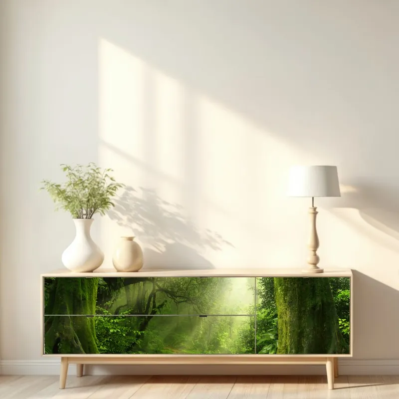 Naklejka repozycjonowalna turkusowy geometryczny motyw łezki – Wallissimo®