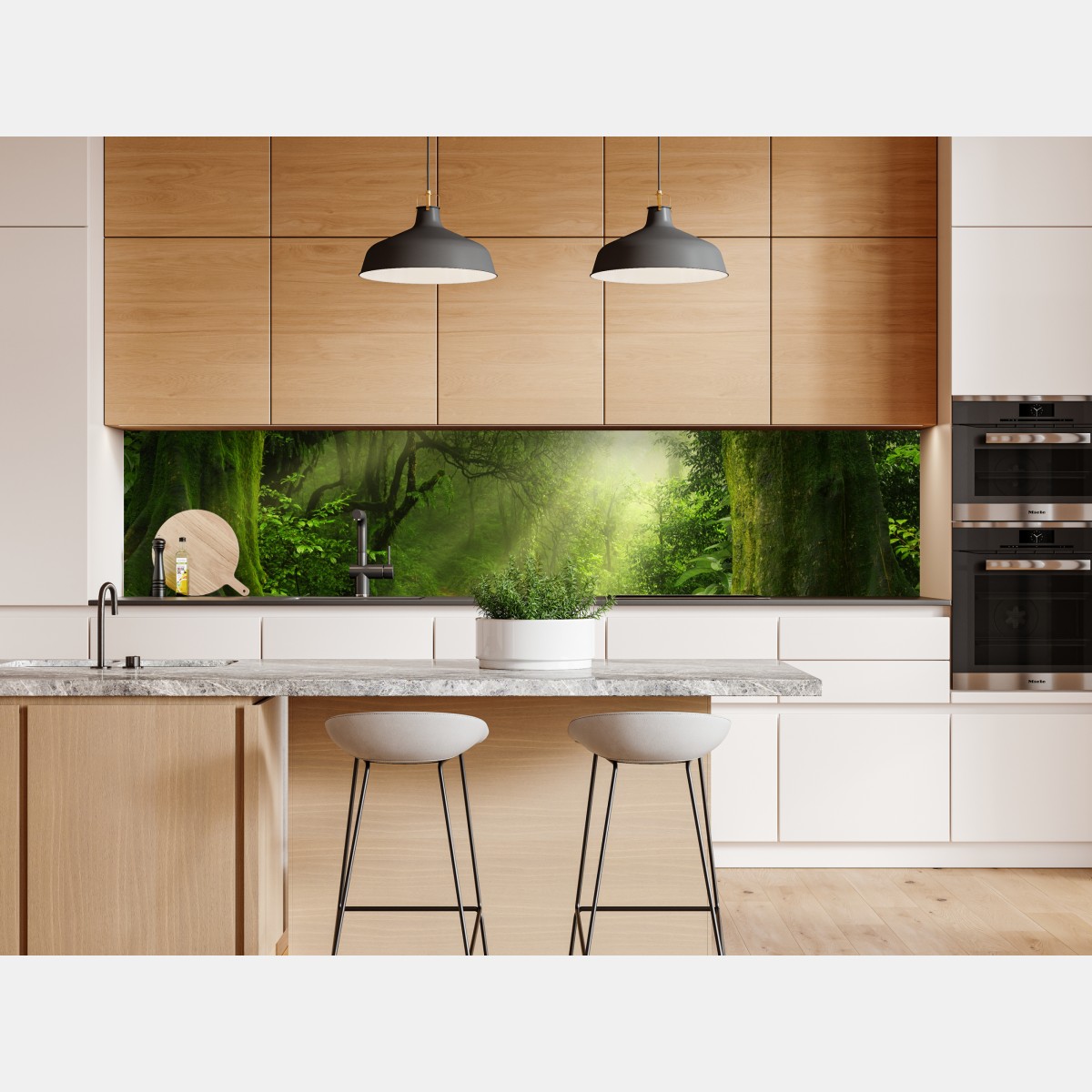 Naklejka repozycjonowalna słoneczna leśna ścieżka pokryta mchem – Wallissimo® Naklejka repozycjonowalna słoneczna leśna ścieżka pokryta mchem – Wallissimo®