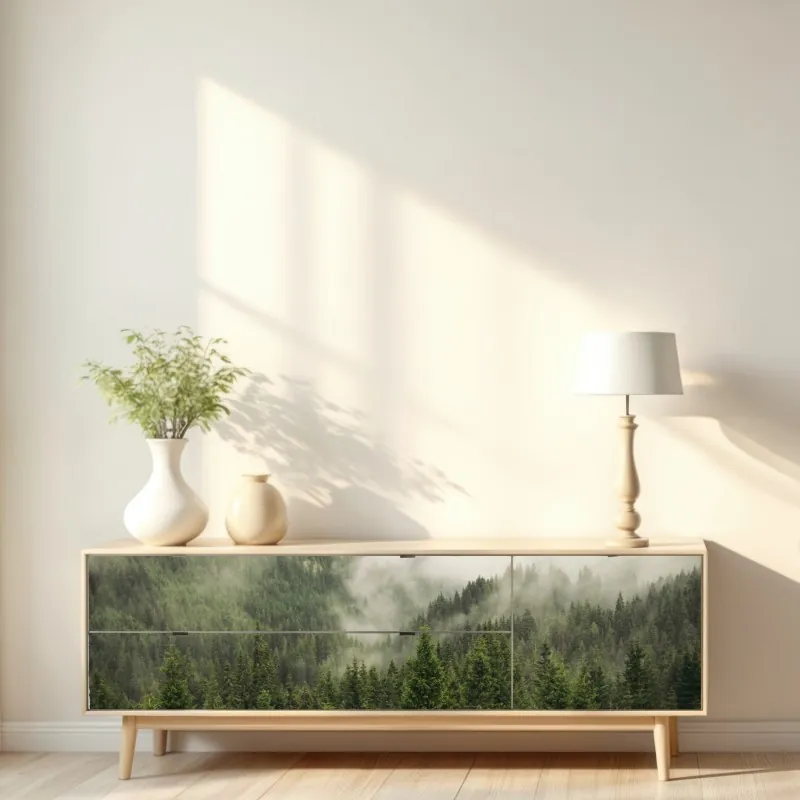 Naklejka repozycjonowalna spokojny zimowy fiord w Reine, Lofoten – Wallissimo®