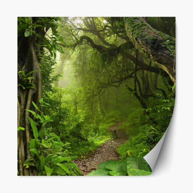 Naklejka repozycjonowalna turkusowe jezioro i górski pejzaż – Wallissimo®