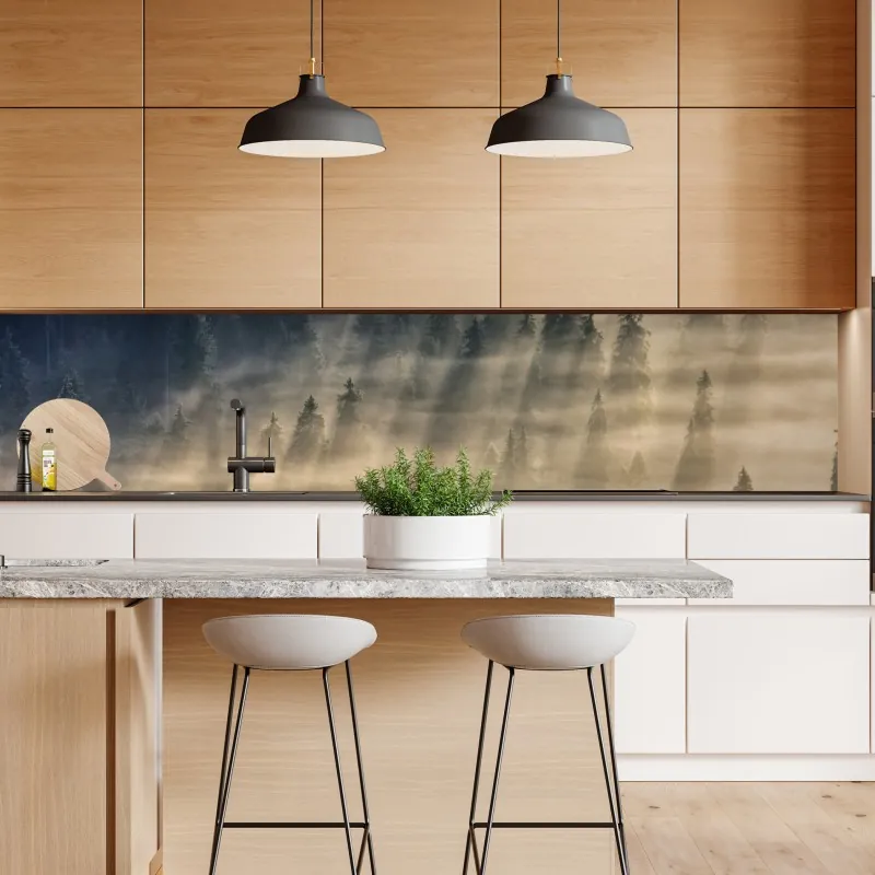 Naklejka repozycjonowalna pastelowy turkusowy wzór kwiatowy na miętowym tle – Wallissimo®