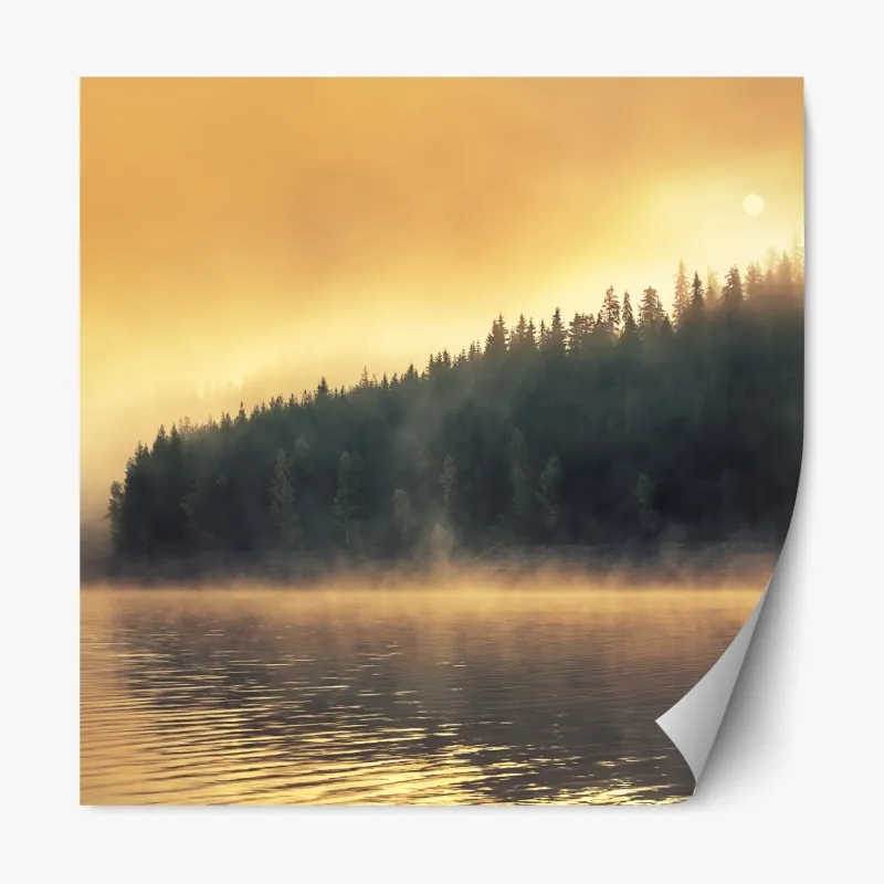 Naklejka repozycjonowalna odważne czerwone geometryczne bloki – Wallissimo®