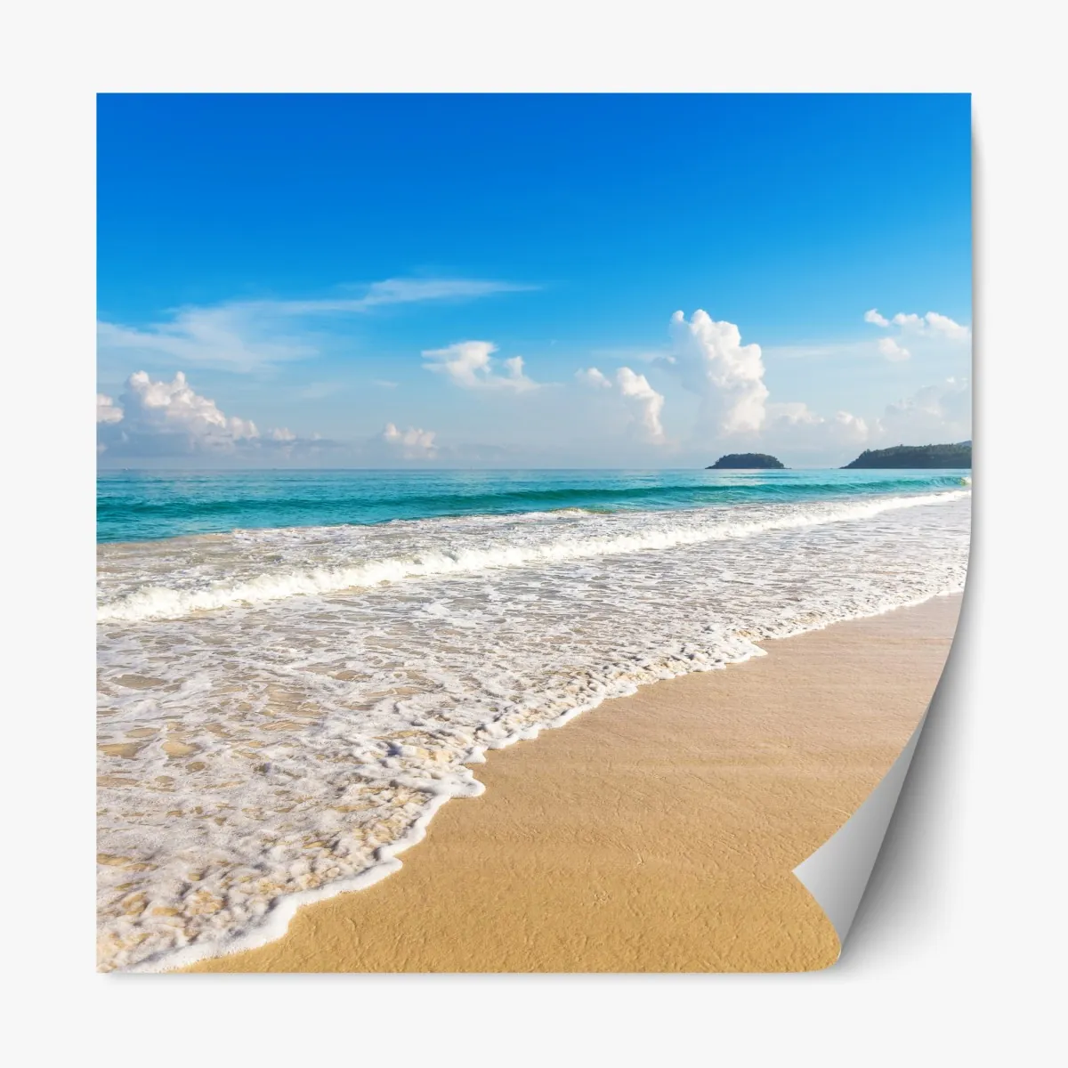 Naklejka repozycjonowalna plaża Karon, Phuket: spokojne morze – Wallissimo® Naklejka repozycjonowalna plaża Karon, Phuket: spokojne morze – Wallissimo®