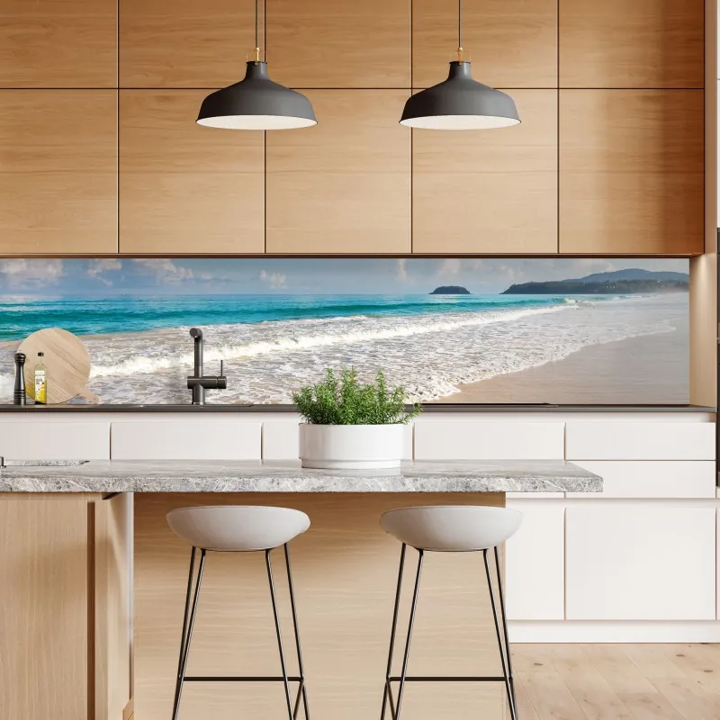 Naklejka repozycjonowalna perspektywa Mostu Brooklyńskiego w monochromie – Wallissimo®