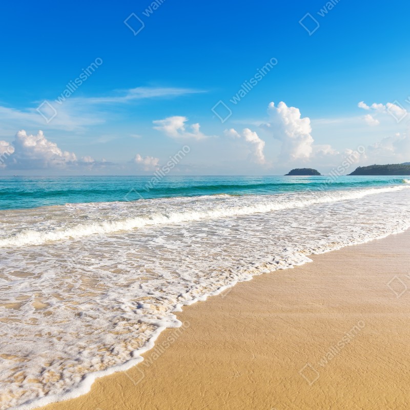 Naklejka repozycjonowalna plaża Karon, Phuket: spokojne morze – Wallissimo® Naklejka repozycjonowalna plaża Karon, Phuket: spokojne morze – Wallissimo®
