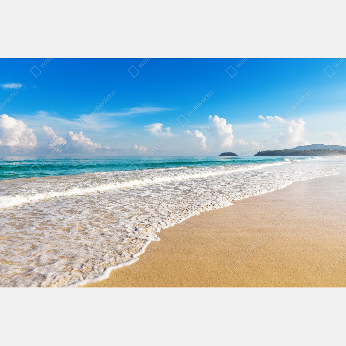 Naklejka repozycjonowalna plaża Karon, Phuket: spokojne morze – Wallissimo® Naklejka repozycjonowalna plaża Karon, Phuket: spokojne morze – Wallissimo®