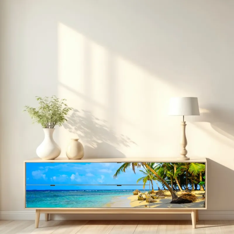 Naklejka repozycjonowalna złoty wzór wachlarza w stylu art deco – Wallissimo®