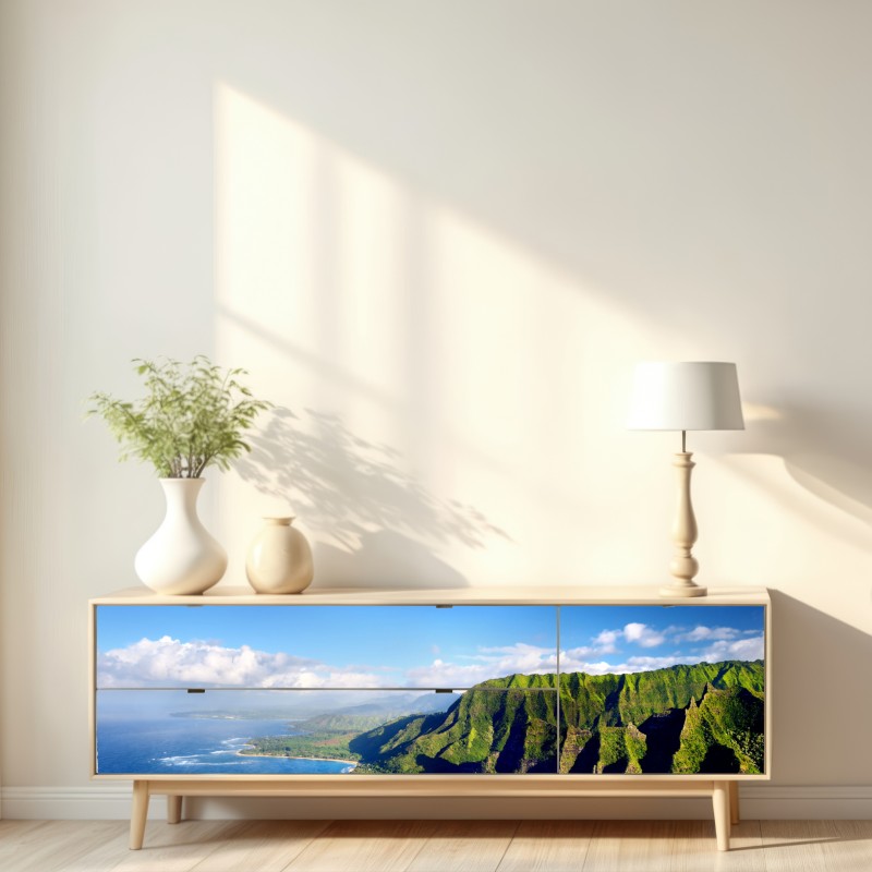 Naklejka repozycjonowalna majestatyczne klify nad turkusowym oceanem – Wallissimo® Naklejka repozycjonowalna majestatyczne klify nad turkusowym oceanem – Wallissimo®