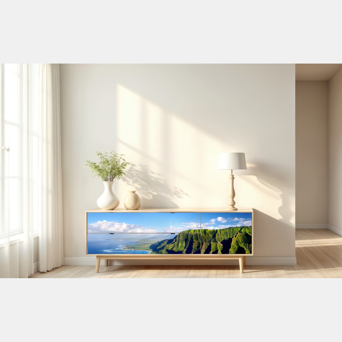 Naklejka repozycjonowalna majestatyczne klify nad turkusowym oceanem – Wallissimo® Naklejka repozycjonowalna majestatyczne klify nad turkusowym oceanem – Wallissimo®