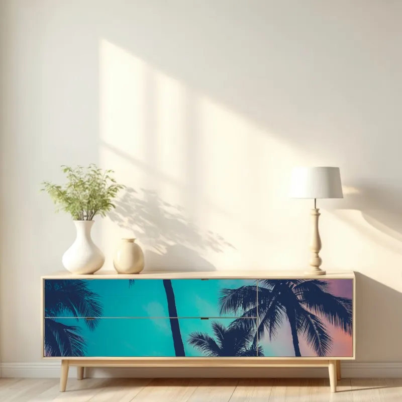 Naklejka repozycjonowalna delikatne chmury nad błękitnym niebem – Wallissimo®