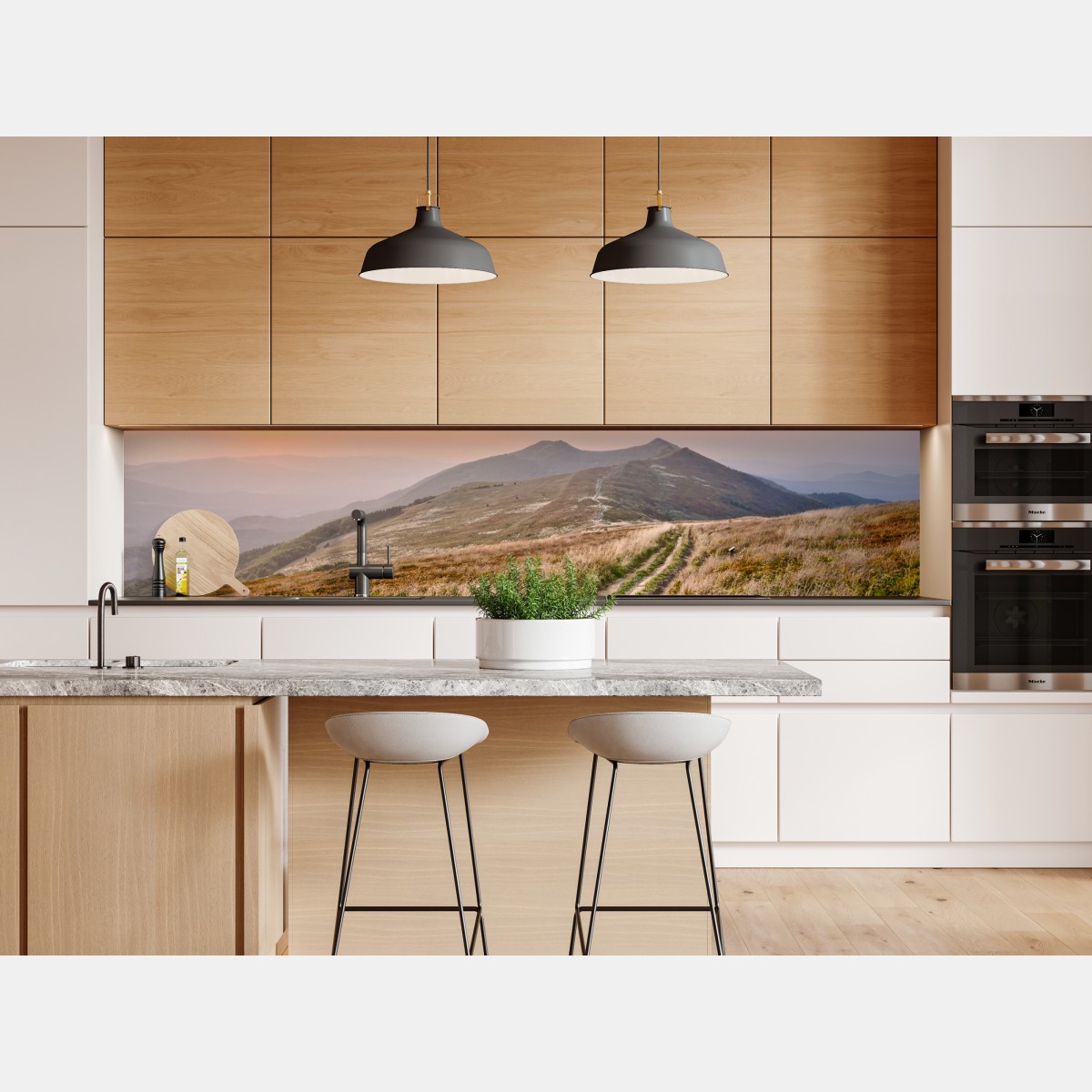 Naklejka repozycjonowalna złota górska ścieżka o zachodzie słońca – Wallissimo® Naklejka repozycjonowalna złota górska ścieżka o zachodzie słońca – Wallissimo®