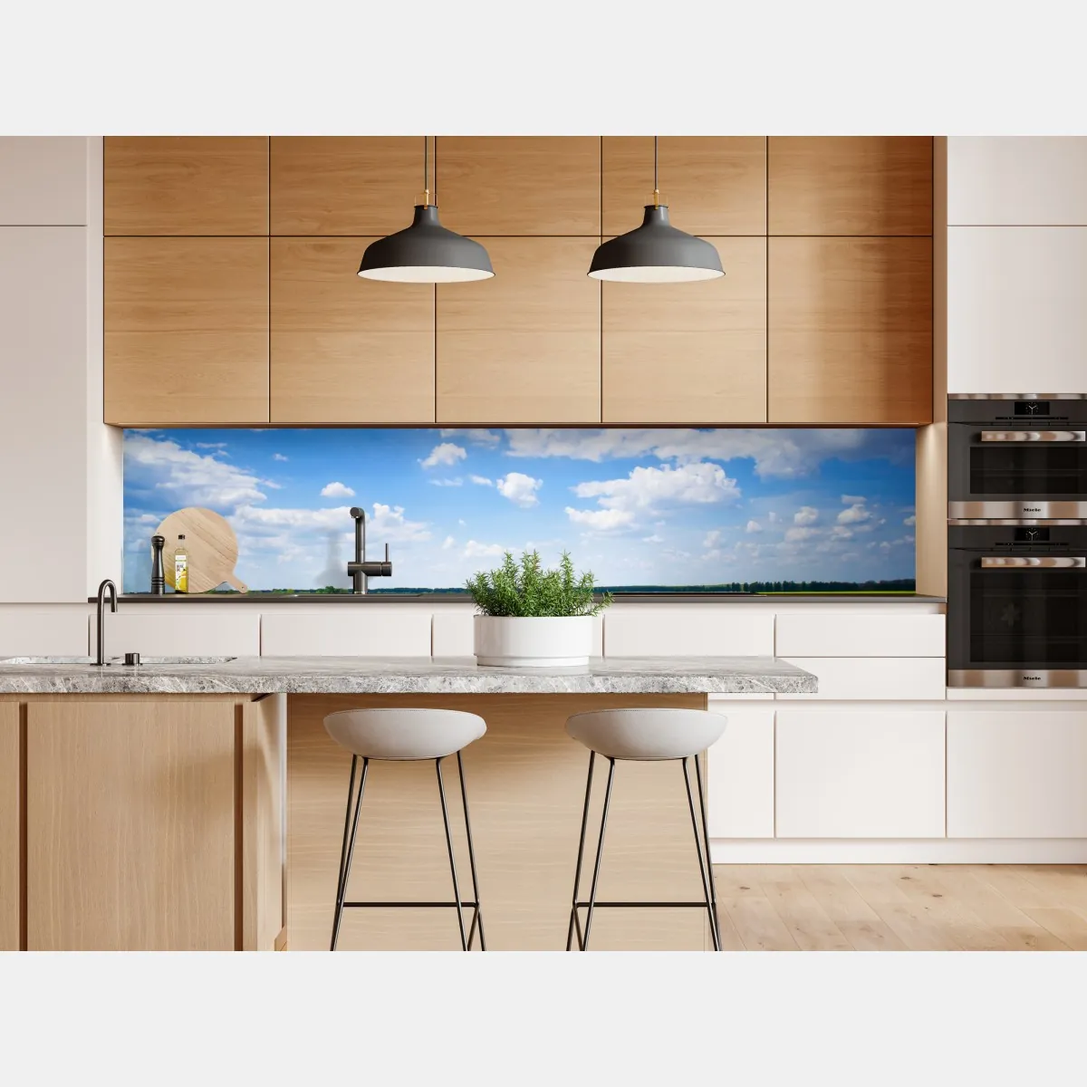 Naklejka repozycjonowalna żółte pole rzepaku pod błękitnym niebem – Wallissimo® Naklejka repozycjonowalna żółte pole rzepaku pod błękitnym niebem – Wallissimo®