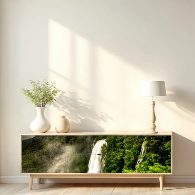 Naklejka repozycjonowalna turkusowy geometryczny motyw łezki – Wallissimo®