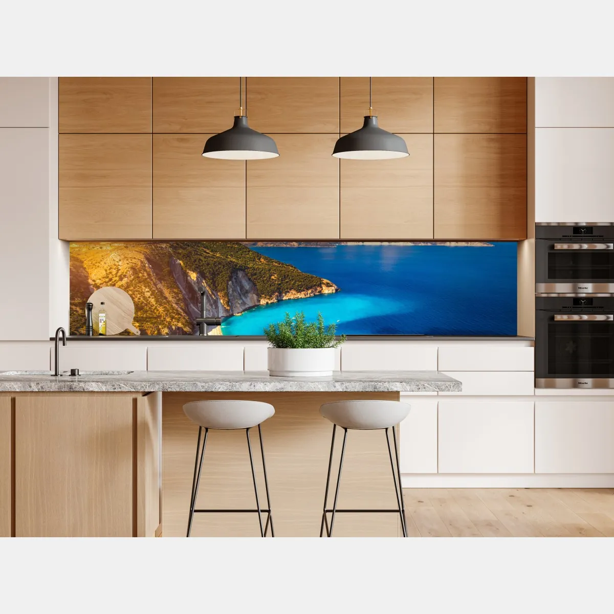 Naklejka repozycjonowalna słoneczny widok na plażę Myrtos, Kefalonia – Wallissimo® Naklejka repozycjonowalna słoneczny widok na plażę Myrtos, Kefalonia – Wallissimo®