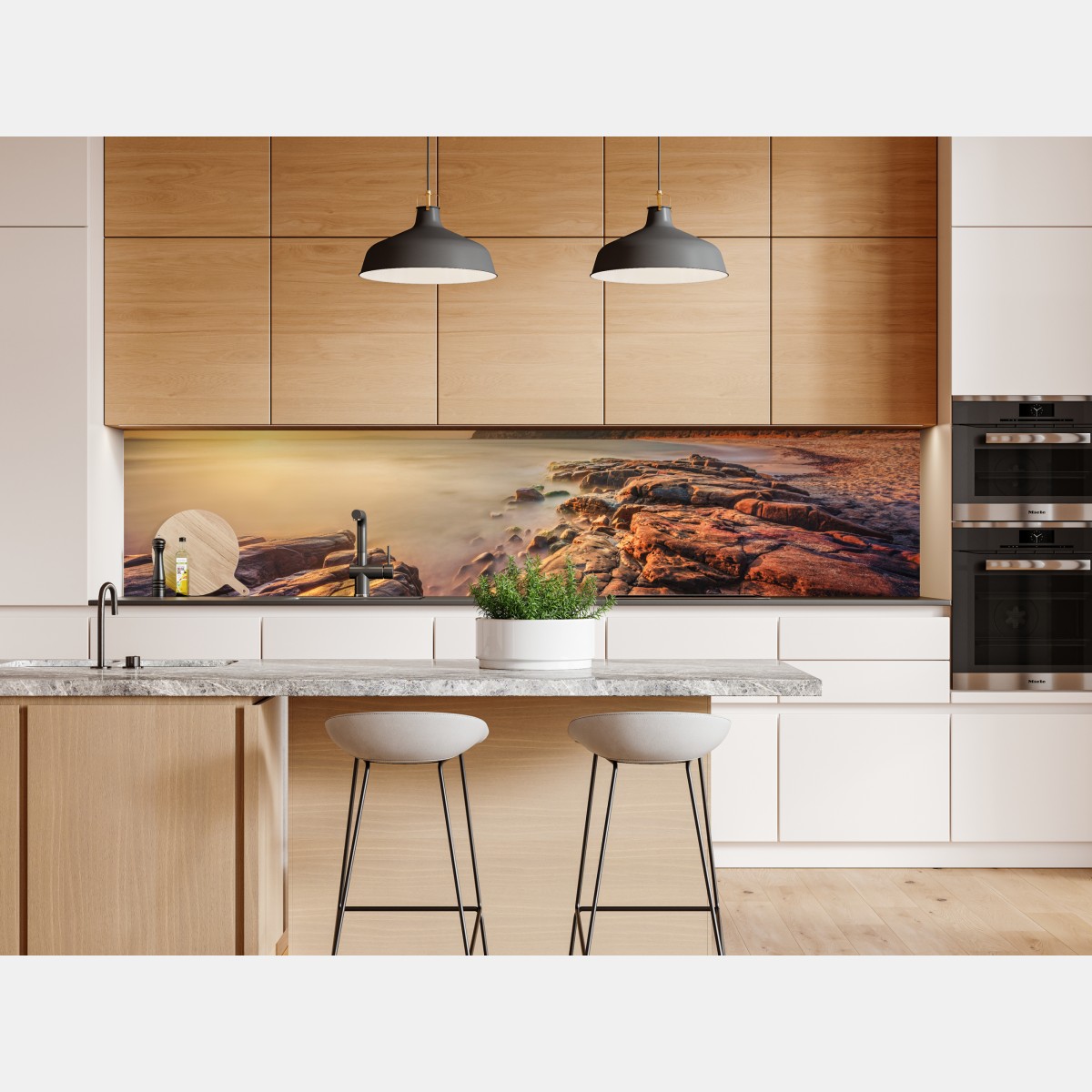 Naklejka repozycjonowalna zachód słońca w Cala Violina, Toskania – Wallissimo® Naklejka repozycjonowalna zachód słońca w Cala Violina, Toskania – Wallissimo®