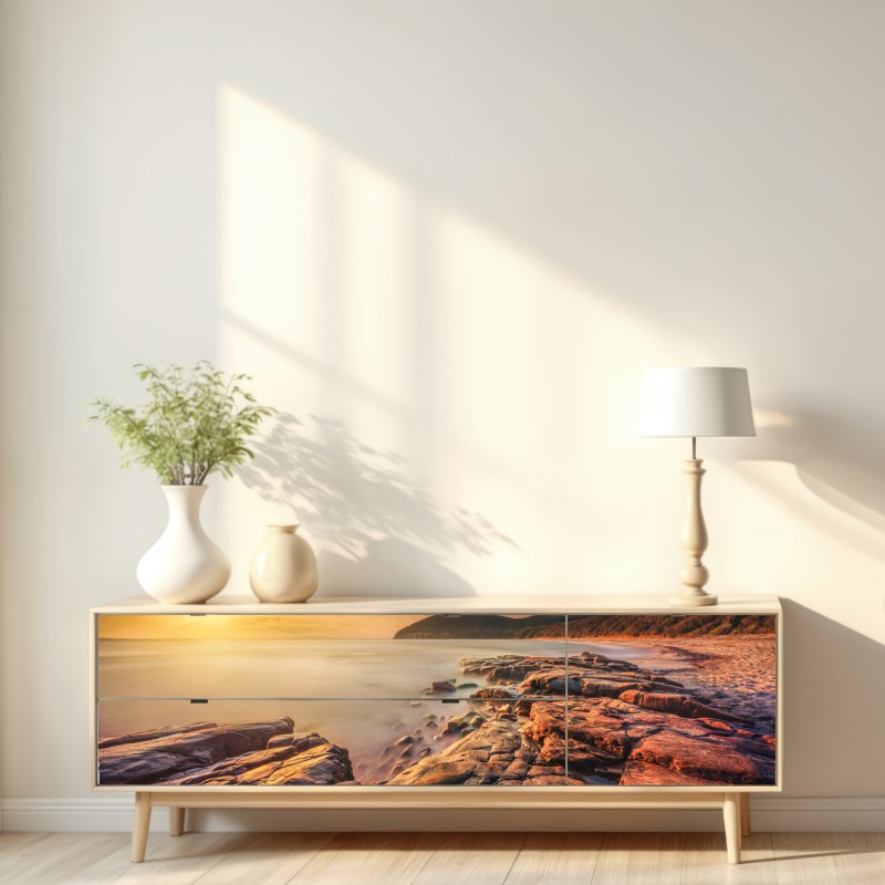 Naklejka repozycjonowalna zachód słońca w Cala Violina, Toskania – Wallissimo® Naklejka repozycjonowalna zachód słońca w Cala Violina, Toskania – Wallissimo®