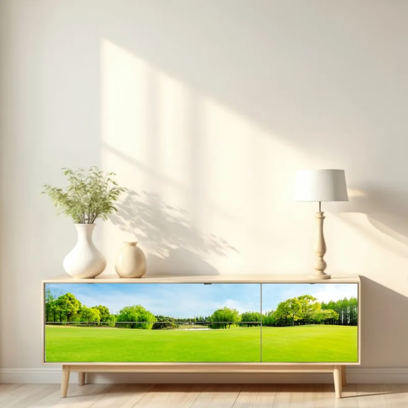 Naklejka repozycjonowalna paw wśród gałęzi granatu – Wallissimo®